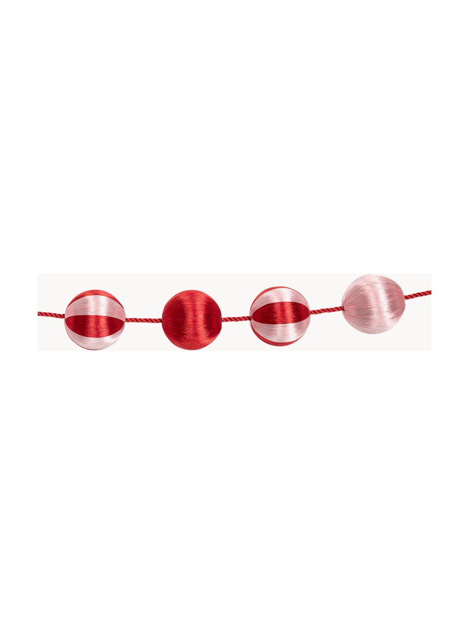 Slinger Candy Cane, 200 cm, Kunstvezels, Rood, lichtroze, L 200 x H 6 cm