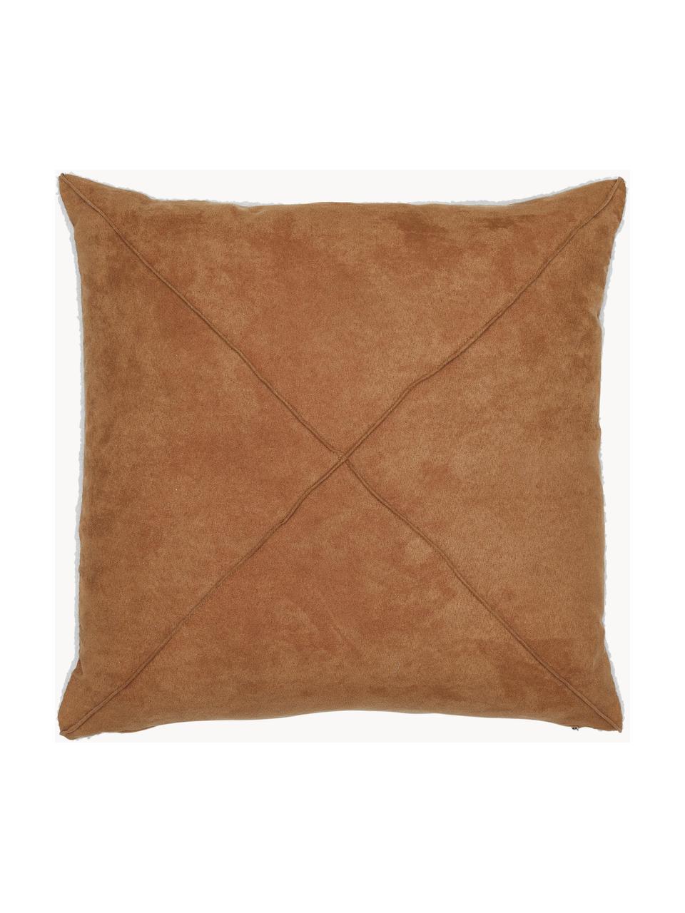 Housse de coussin 50x50 Tahoe, 100 % polyester, Brun clair, larg. 50 x long. 50 cm