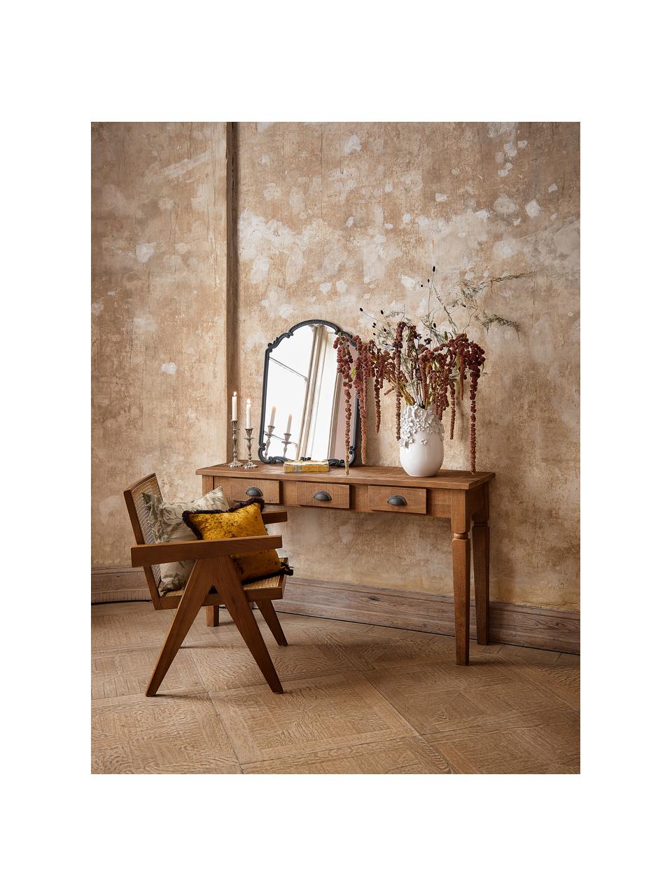 Barock-Wandspiegel Francesca, Rahmen: Mitteldichte Holzfaserpla, Rückseite: Mitteldichte Holzfaserpla, Spiegelfläche: Spiegelglas, Schwarz, B 56 x H 76 cm