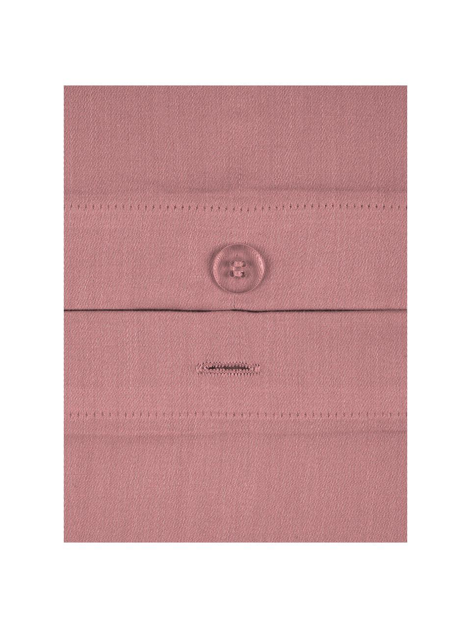 Pościel z satyny bawełnianej Comfort, Mauve, 155 x 220 cm + 1 poduszka 80 x 80 cm