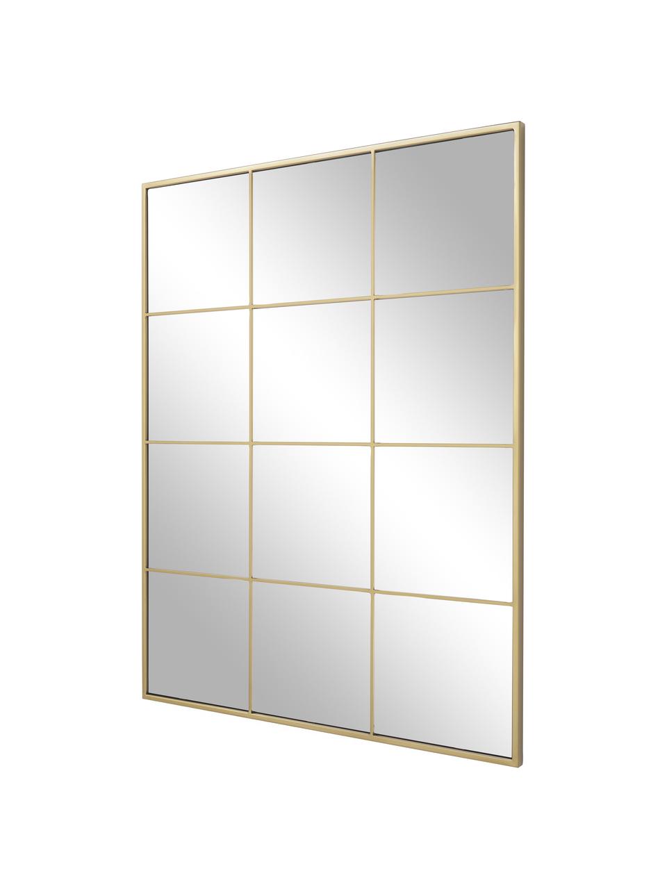Lustro ścienne z metalową ramą Clarita, Odcienie złotego, S 70 x W 90 cm
