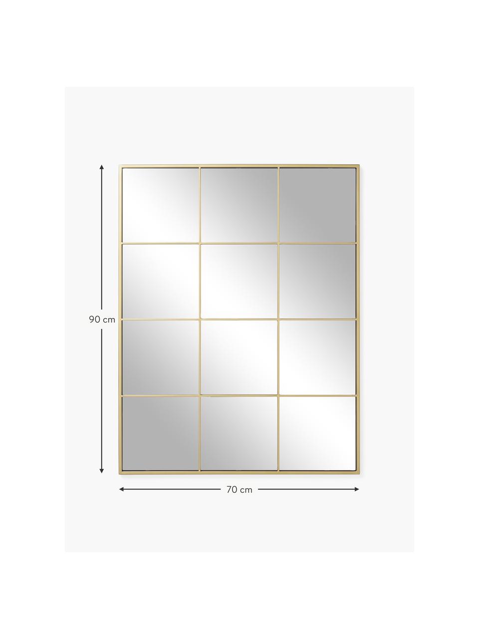 Espejo de pared ventana Clarita, Parte trasera: tablero de fibras de dens, Espejo: cristal, Dorado, An 70 x Al 90 cm