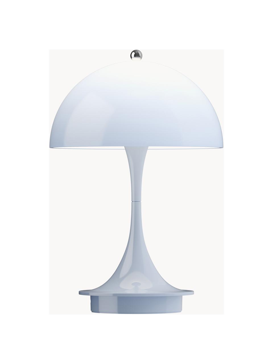 Mobile dimmbare LED-Tischlampe Panthella, H 24 cm, Kunststoff, Kunststoff Hellblau, Ø 16 x H 24 cm