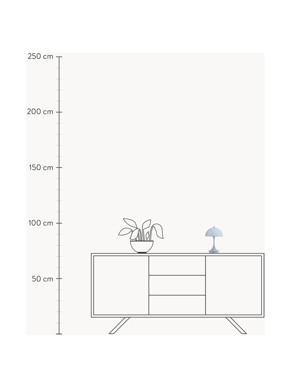 Mobile dimmbare LED-Tischlampe Panthella, H 24 cm, Kunststoff, Kunststoff Hellblau, Ø 16 x H 24 cm