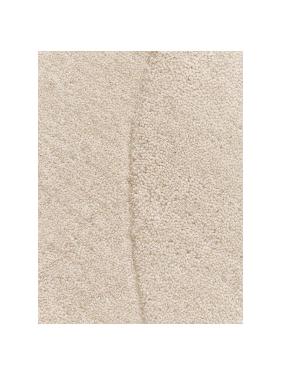 Tappeto in lana beige taftato a mano dalla forma organica Kadey, Retro: 100% cotone Nel caso dei , Beige, Larg. 120 x Lung. 180 cm (taglia S)