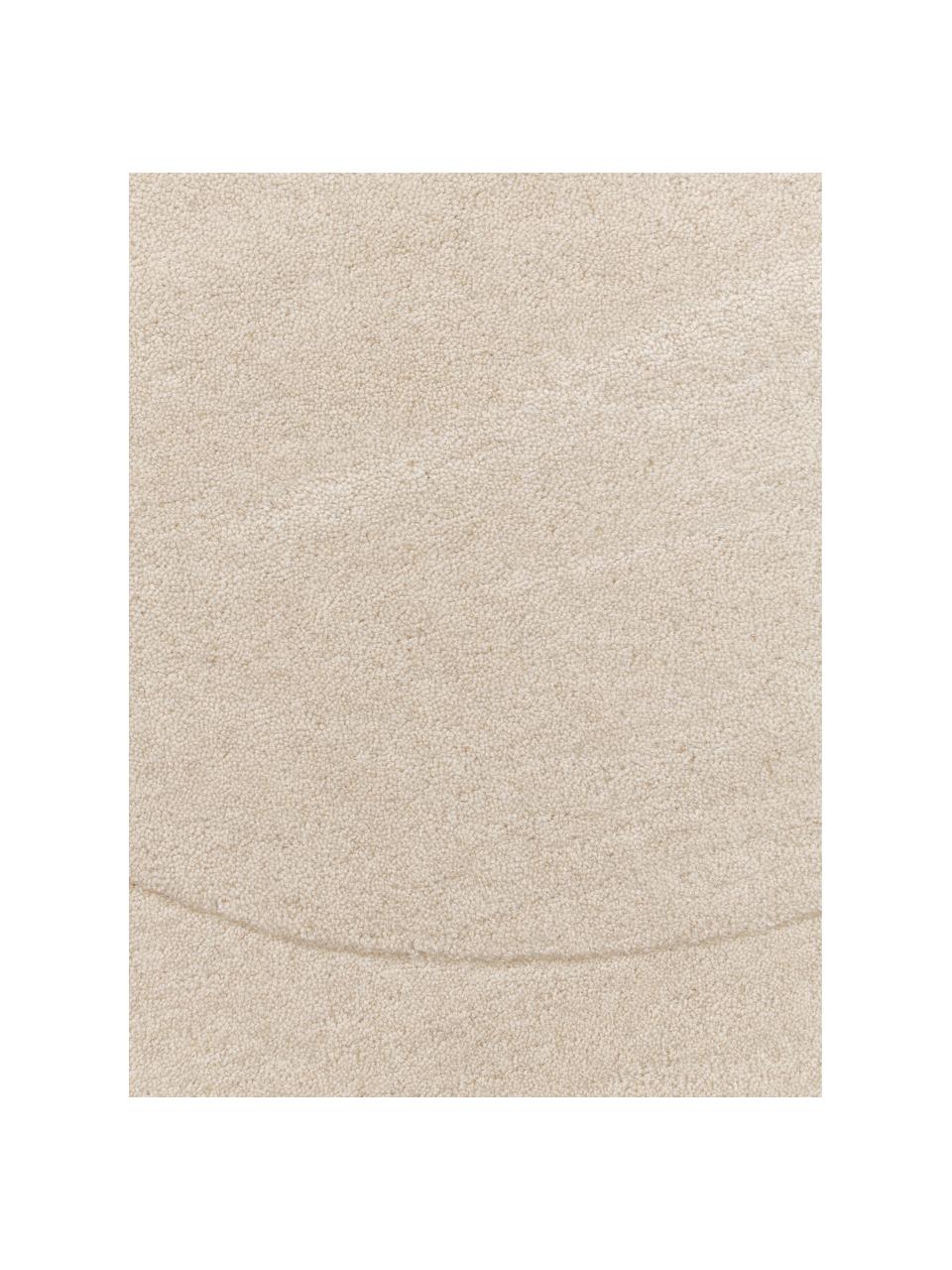 Tapis en laine de forme organique, tufté main Kadey, Beige clair, larg. 150 x long. 230 cm (taille M)