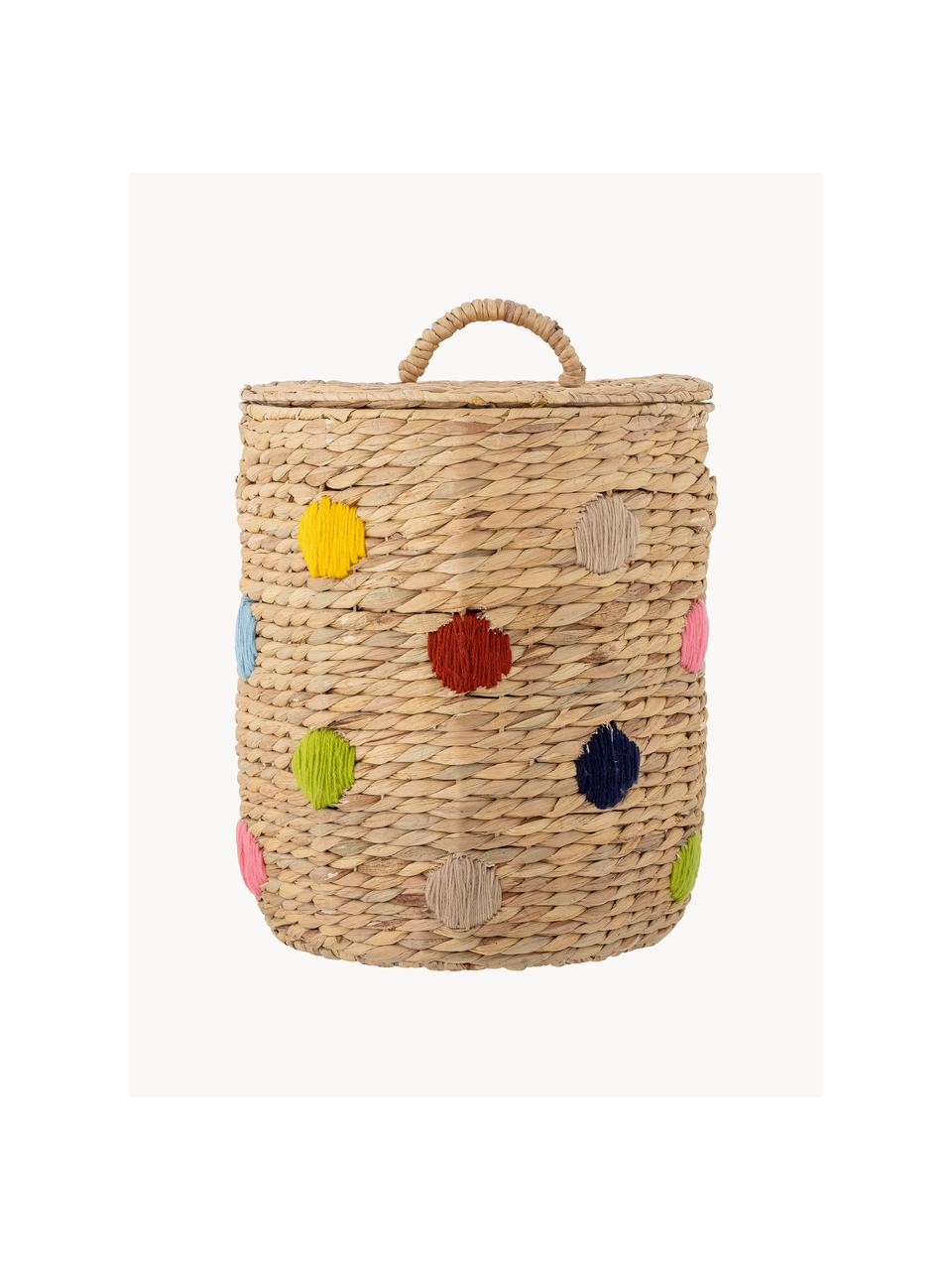 Panier de rangement en jacinthe d'eau Jooha, Jacinthe d'eau, Beige clair, multicolore, Ø 33 x haut. 38 cm