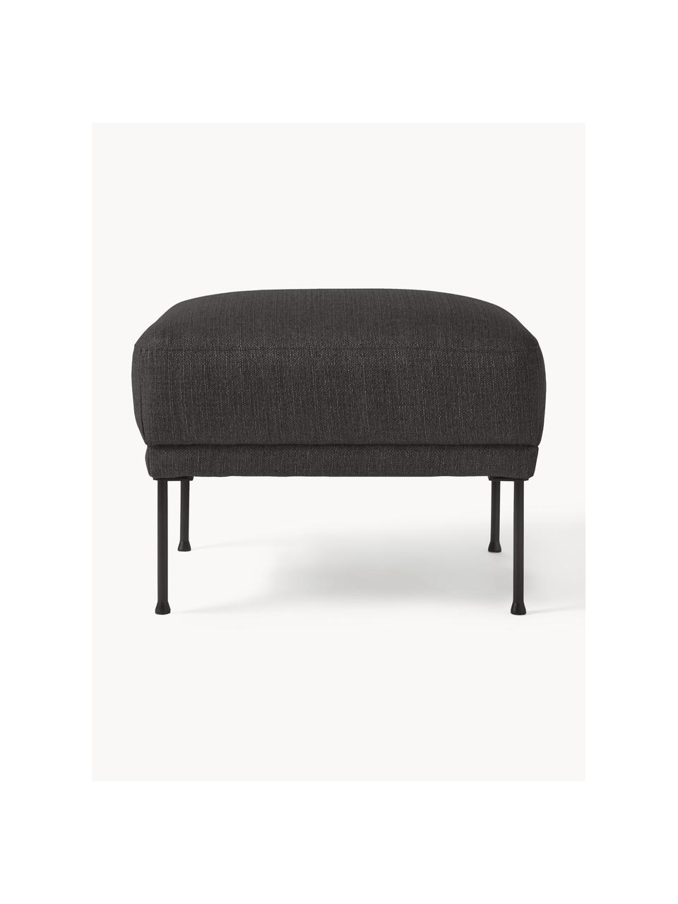 Sofa-Hocker Fluente, Bezug: 100% Polyester Der hochwe, Gestell: Massives Kiefernholz, Webstoff Anthrazit, B 62 x T 50 cm