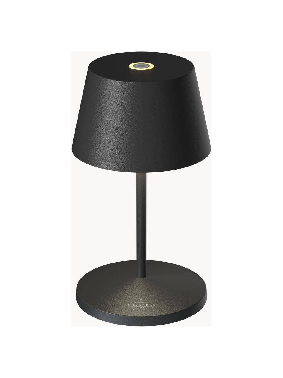 Lampada da esterno portatile a LED con luce regolabile Seoul, Lampada: alluminio rivestito, Nero opaco, Ø 11 x Alt. 20 cm