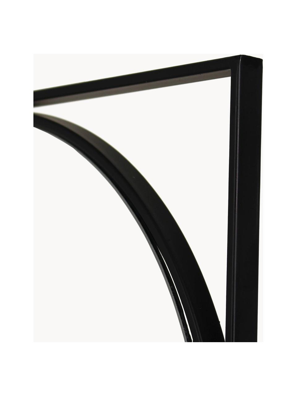 Oválné nástěnné zrcadlo Azurite, Černá, Š 37 cm, V 117 cm