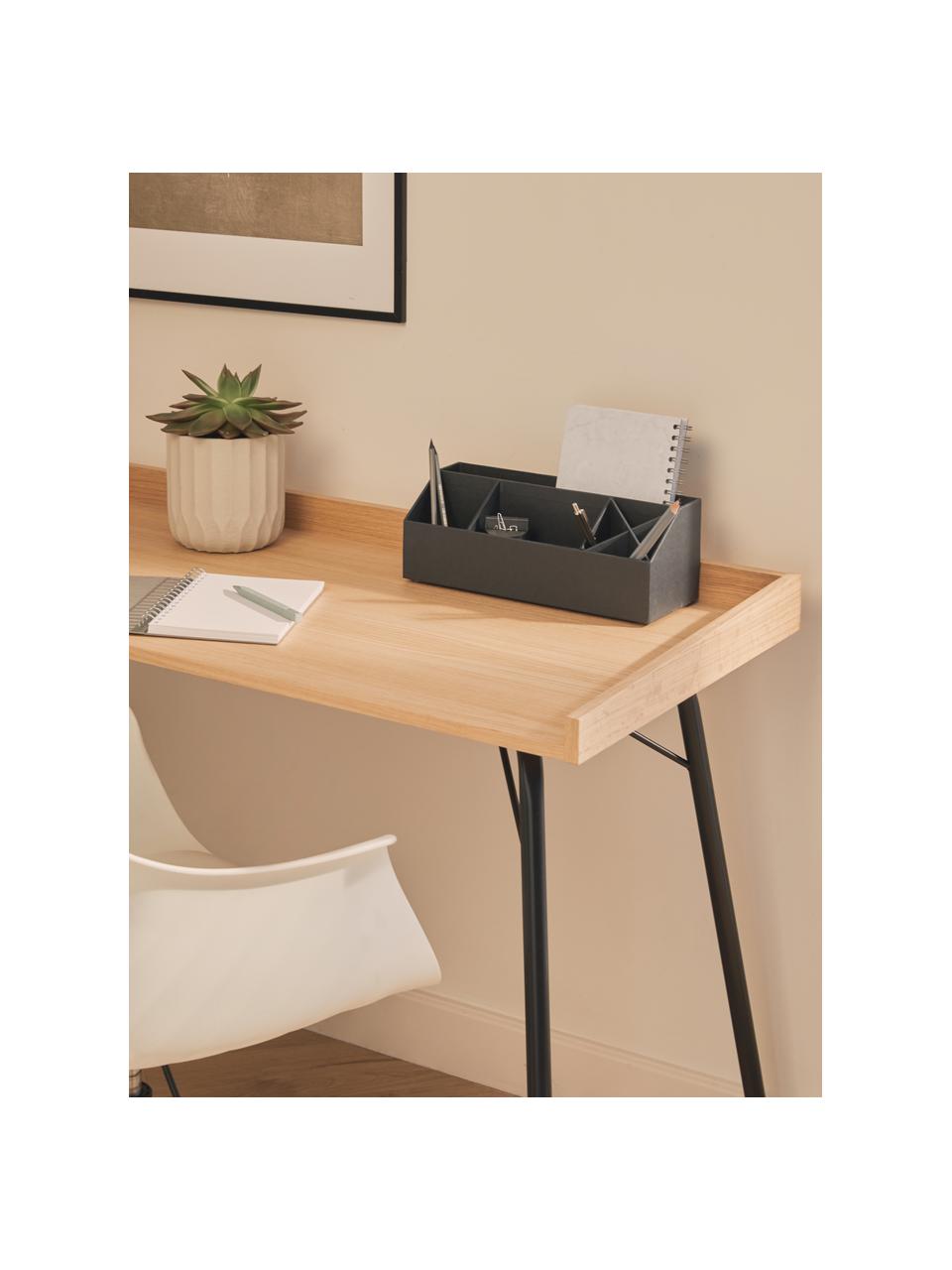 Kancelársky organizér Elisa, Pevný, laminovaný kartón, Tmavosivá, Š 33 x V 13 cm
