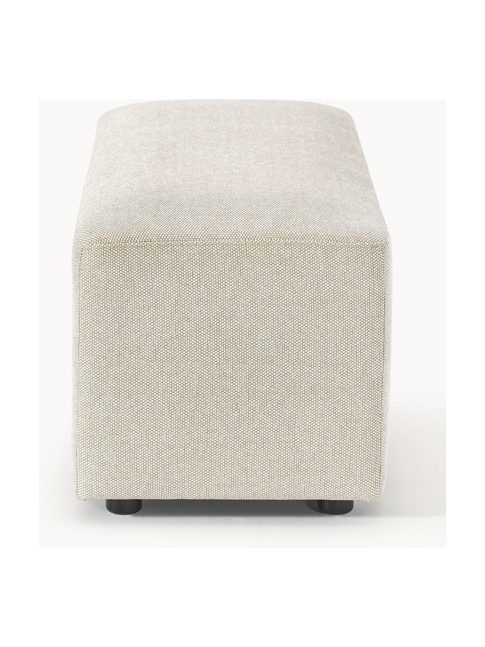 Hocker Melva, B 99 x T 42 cm, Bezug: 100 % Polyester Der strap, Gestell: Massives Kiefern- und Fic, Webstoff Hellbeige, B 99 x T 42 cm