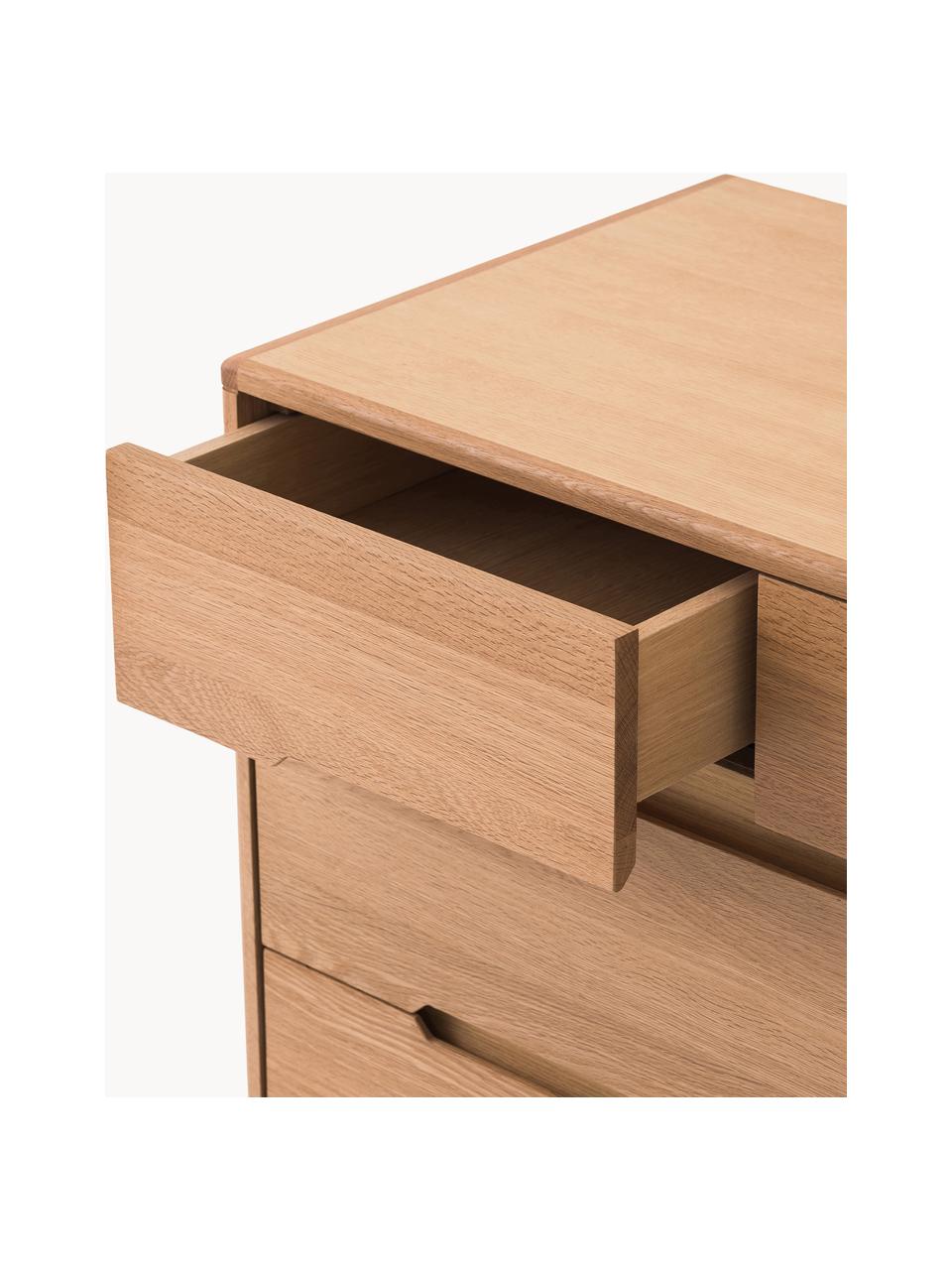 Holz-Wickelkommode Pure mit Schubladen, Eichenholz, Mitteldichte Holzfaserplatte (MDF), Eichenholz, B 87 x H 85 cm