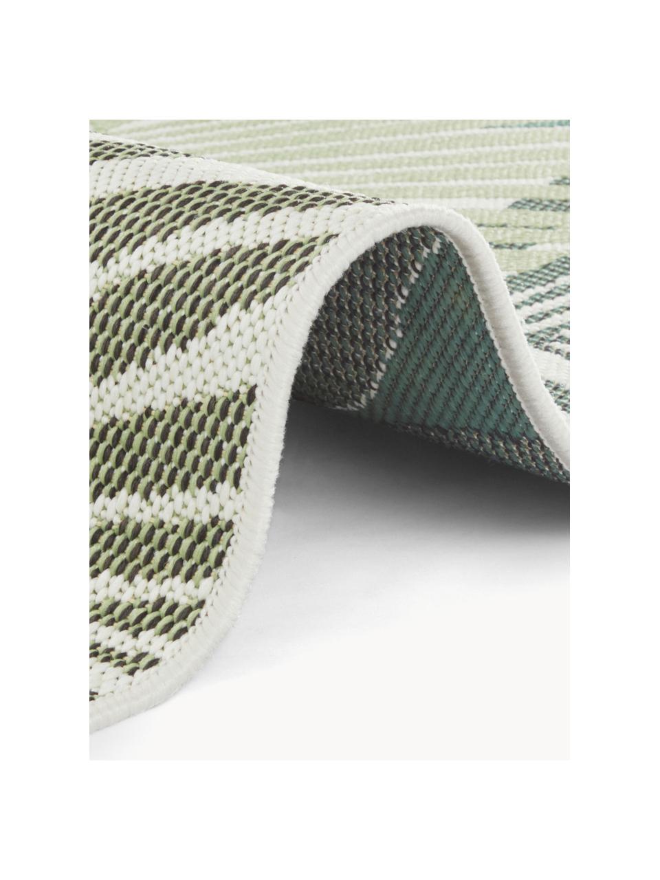 Interiérový/exteriérový koberec se vzorem listů Vai, 100 % polypropylen 

Materiál použitý v tomto produktu byl testován na škodlivé látky a certifikován podle STANDARD 100 od OEKO-TEX®1803035, Centexbel., Odstíny zelené, bílá, Š 80 cm, D 150 cm (velikost XS)