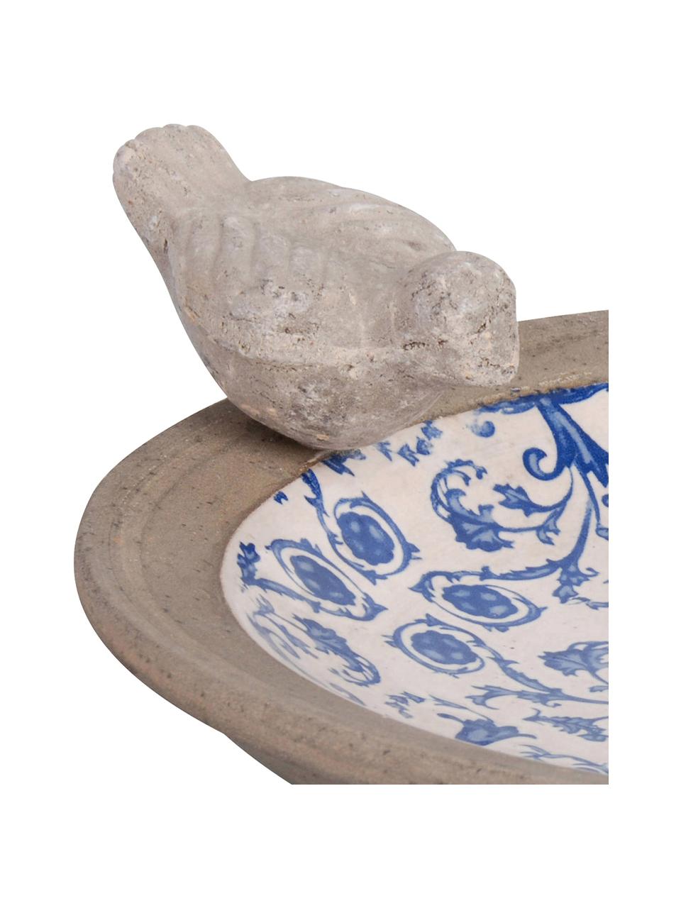 Vasca per uccelli Cerino, Ceramica, Blu, bianco, Ø 34 x Alt. 11 cm