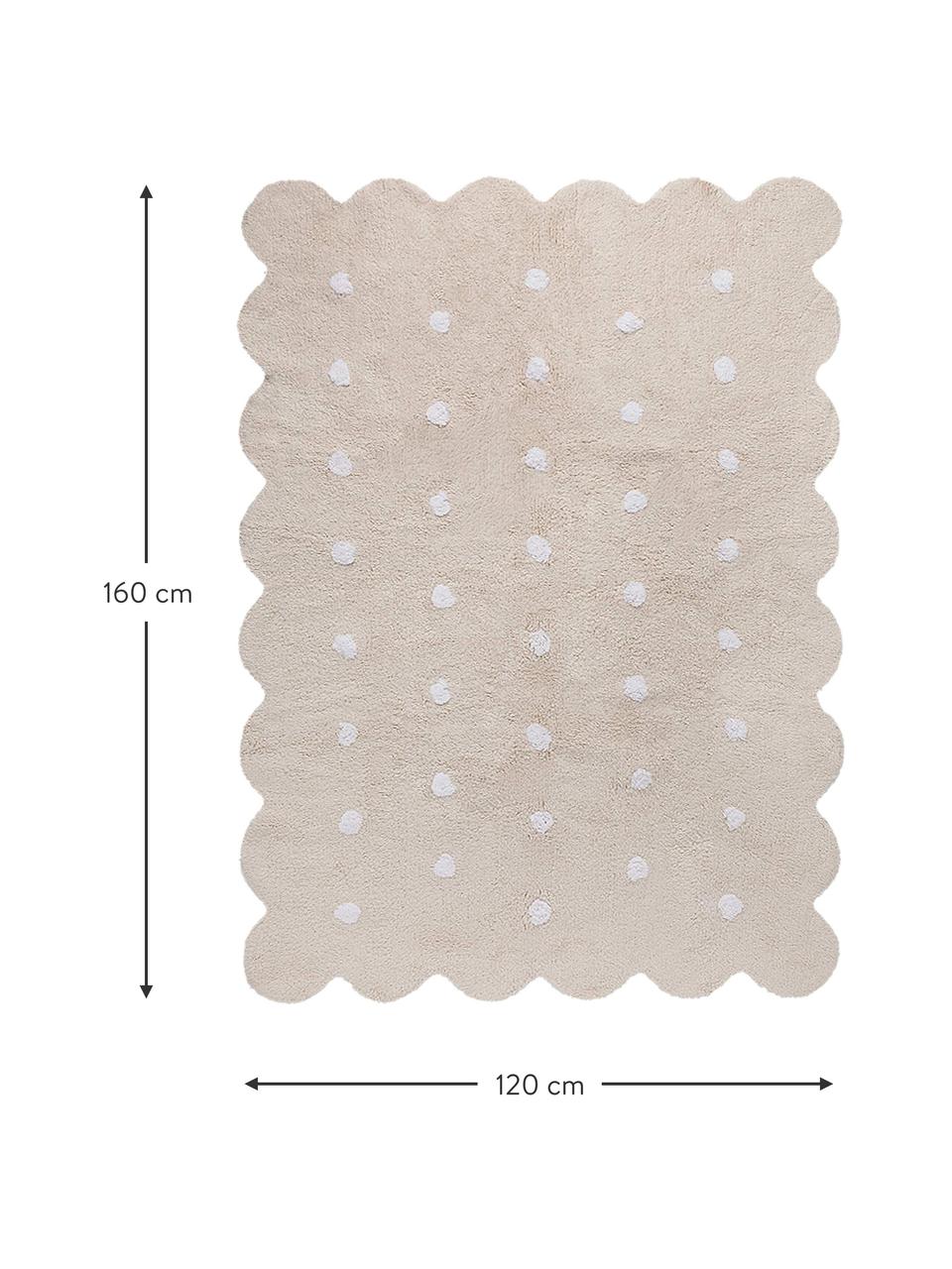 Ręcznie tkany dywan dla dzieci Biscuit, Beżowy, biały, S 120 x D 160 cm (Rozmiar S)