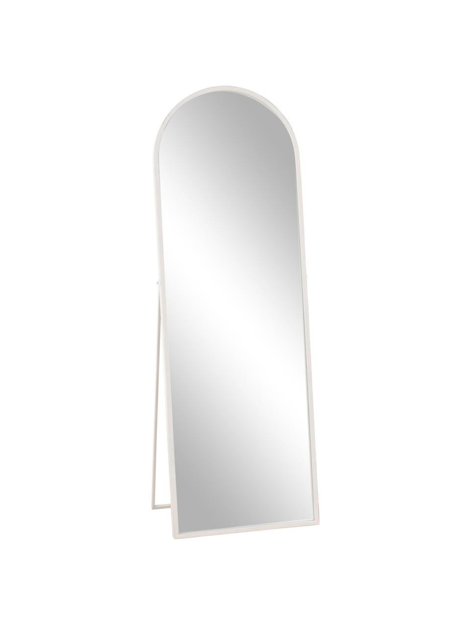 Vloerspiegel Espelho, Frame: gecoat metaal, Spiegelglas: glas, Wit, B 51 x H 148 cm