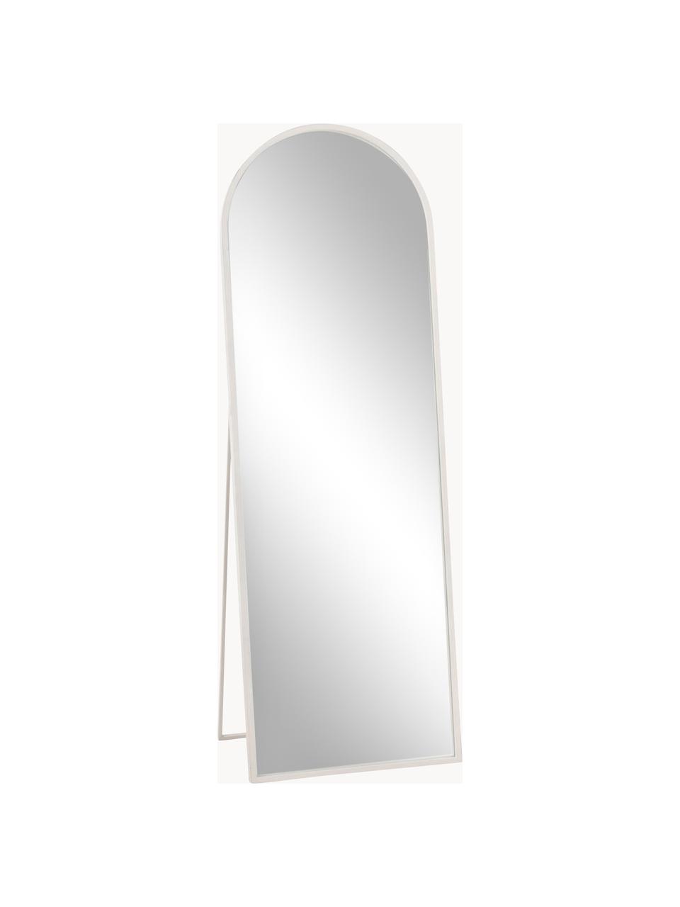 Vloerspiegel Espelho, Frame: gecoat metaal, Spiegelglas: glas, Wit, B 51 x H 148 cm