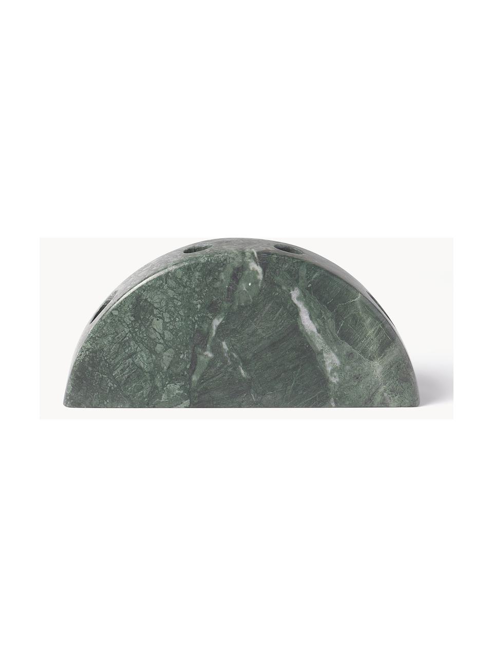 Candelabro in marmo Como, Marmo, Verde marmorizzato, Larg. 28 x Alt. 12 cm