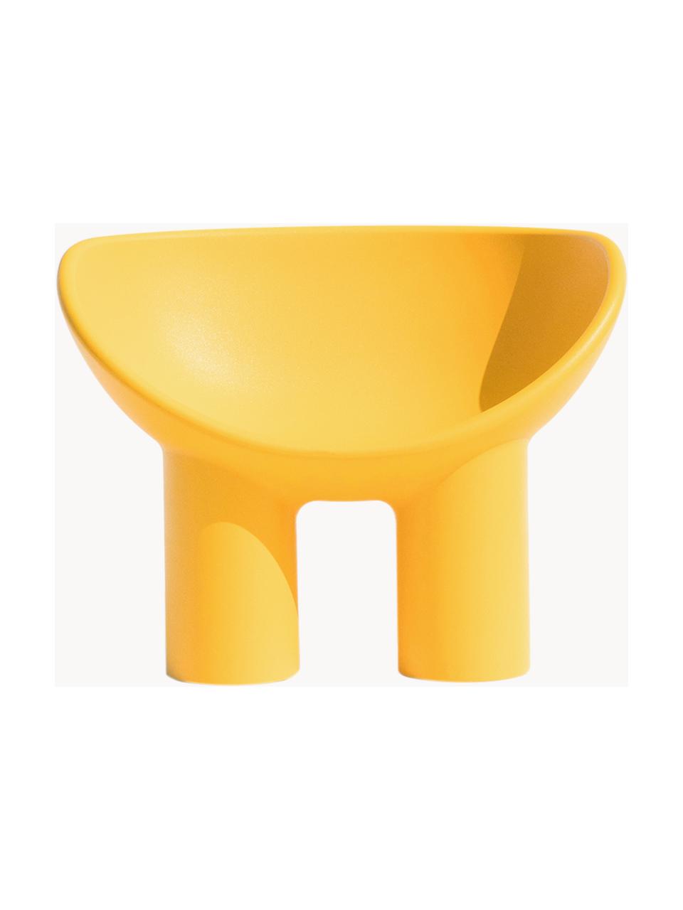 Fauteuil lounge en plastique Roly Poly, Plastique, Jaune soleil, larg. 84 x prof. 57 cm