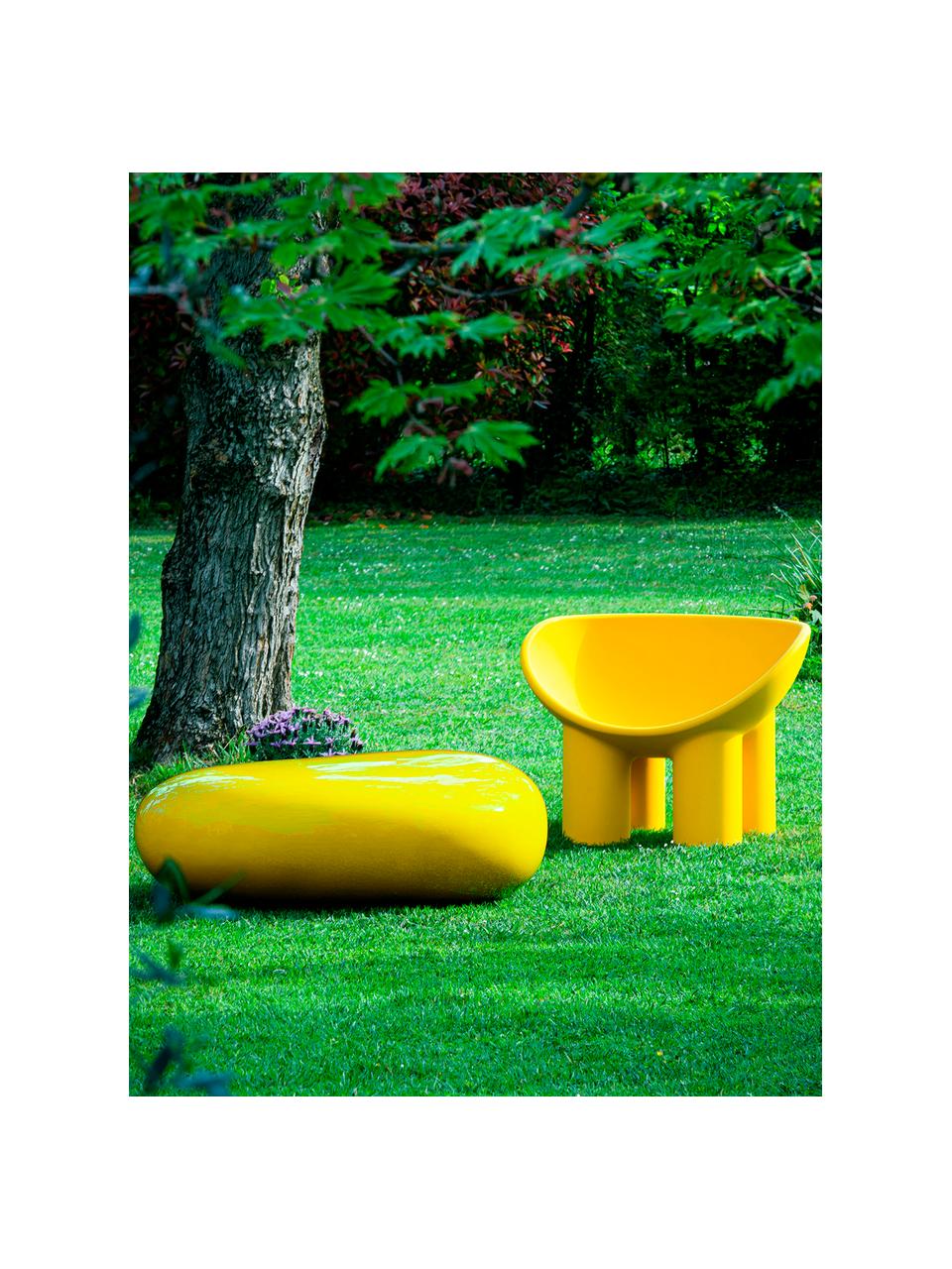 Fotel z tworzywa sztucznego Roly Poly, Tworzywo sztuczne, Słoneczny żółty, S 84 x G 57 cm