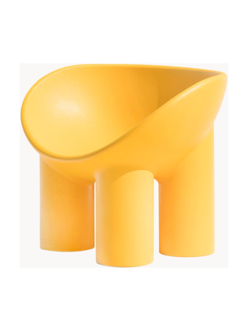 Poltrona lounge in plastica Roly Poly, Plastica, Giallo sole, Larg. 84 x Prof. 57 cm