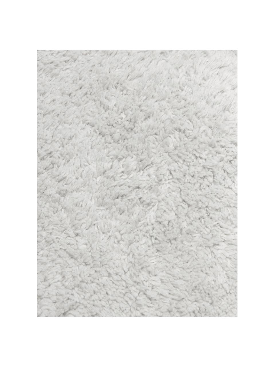 Tapis rond coton beige tufté main Daya, Gris, blanc, Ø 110 cm (taille S)