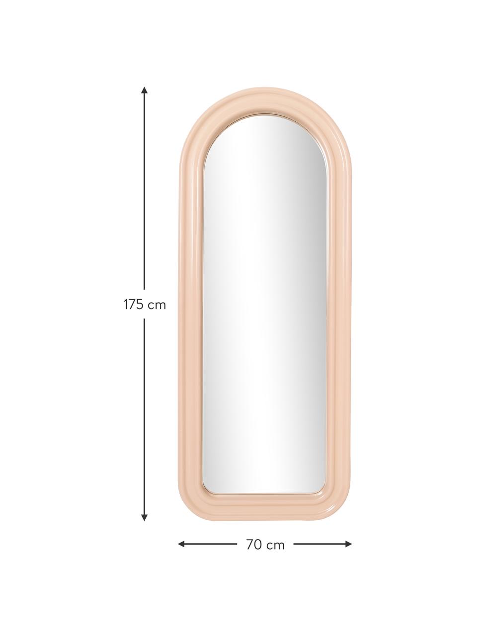 Espejo de cuerpo entero Selim, Parte trasera: tablero de fibras de dens, Espejo: cristal, Rosa, An 70 x Al 175 cm