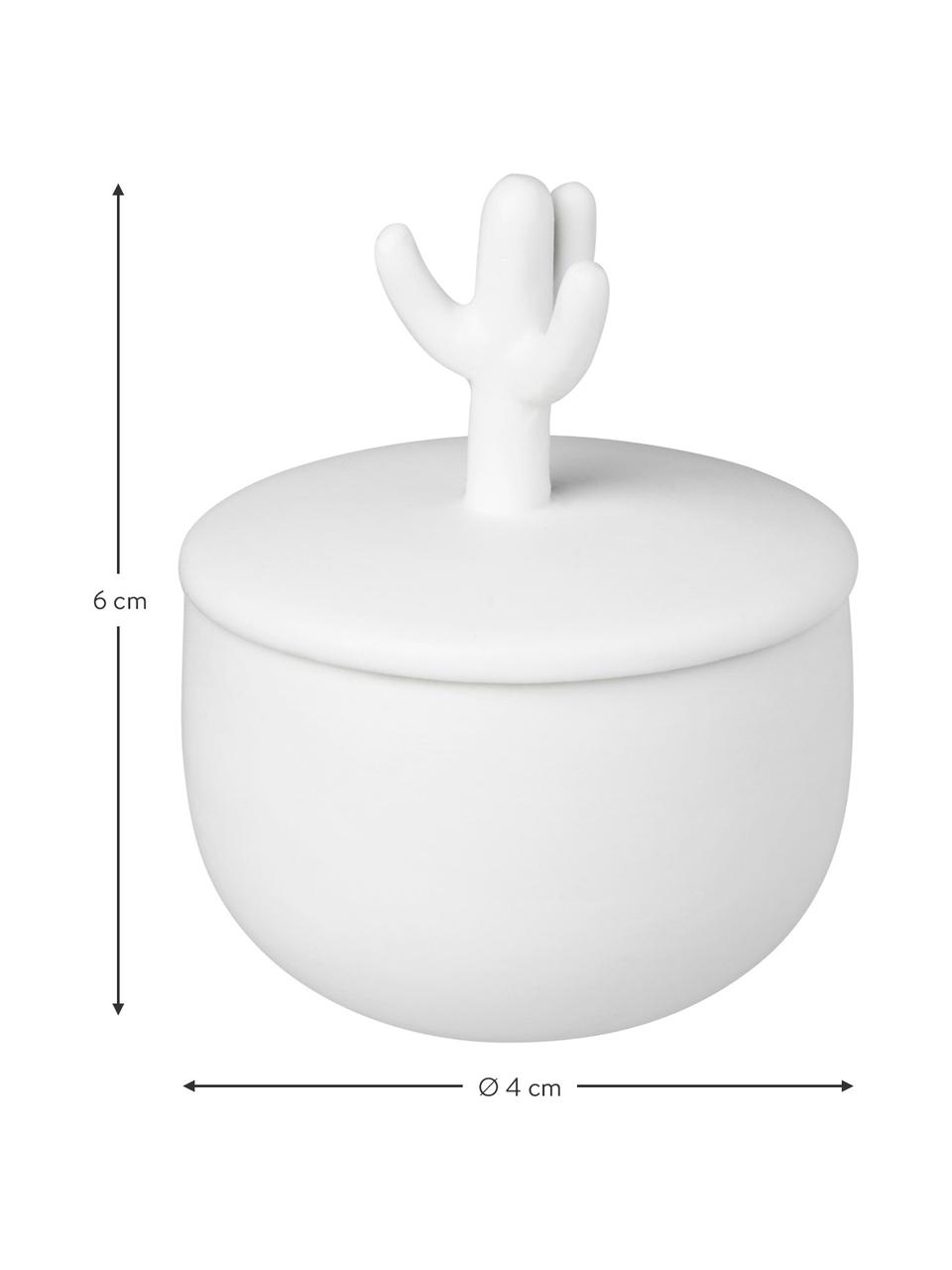 Boîte XS Kaktus, Porcelaine, Blanc, Ø 4 x haut. 6 cm