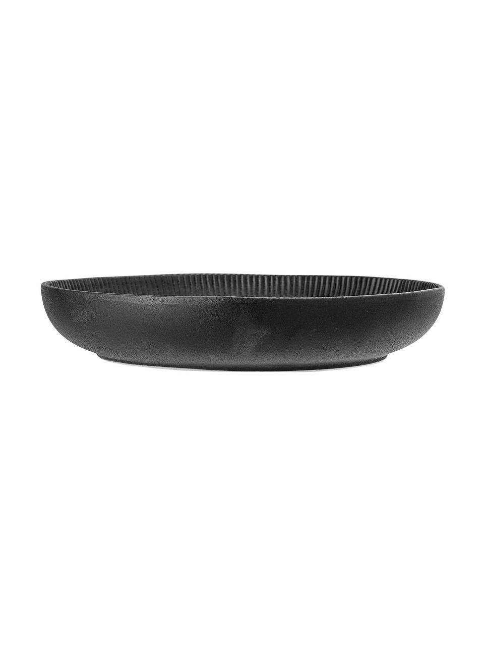 Saladier Neri, Grès cérame, Noir, Ø 33 x haut. 6 cm