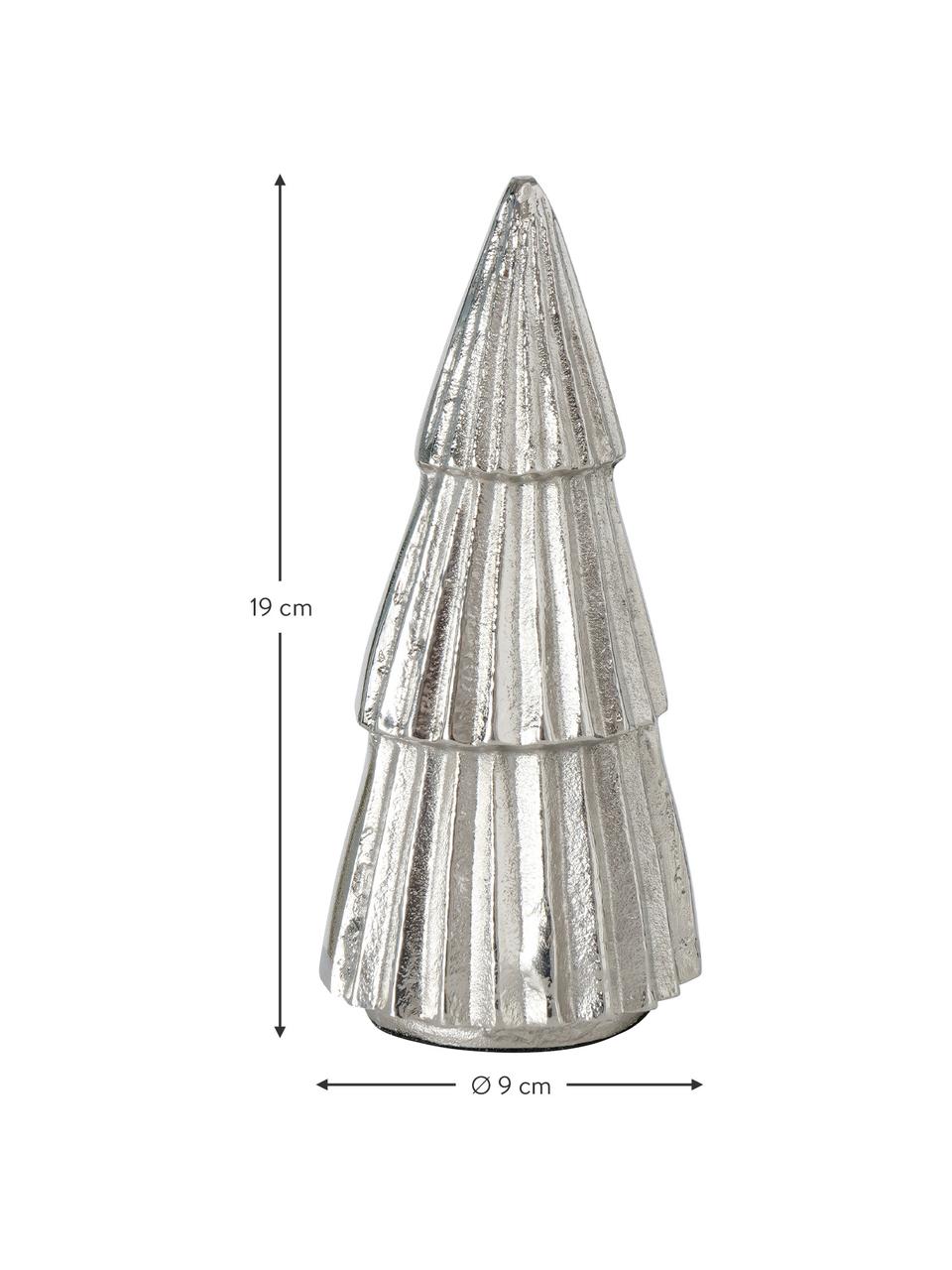 Decoratief boompje Kaytlo van metaal, Aluminium, Zilverkleurig, Ø 9 cm x H 19 cm