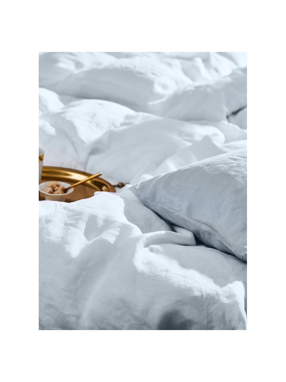 Ľanová obliečka na vankúš s vypraným efektom Nature, 2 ks, Svetlomodrá, Š 40 x D 80 cm