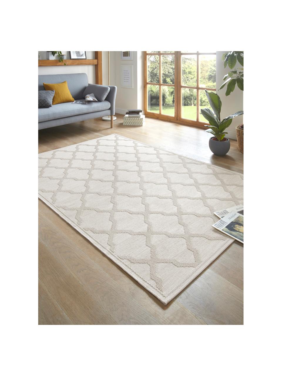 Interiérový a exteriérový koberec ve stylu macramé Heaven, 100 % polypropylen, Světle béžová, Š 80 cm, D 150 cm (velikost XS)