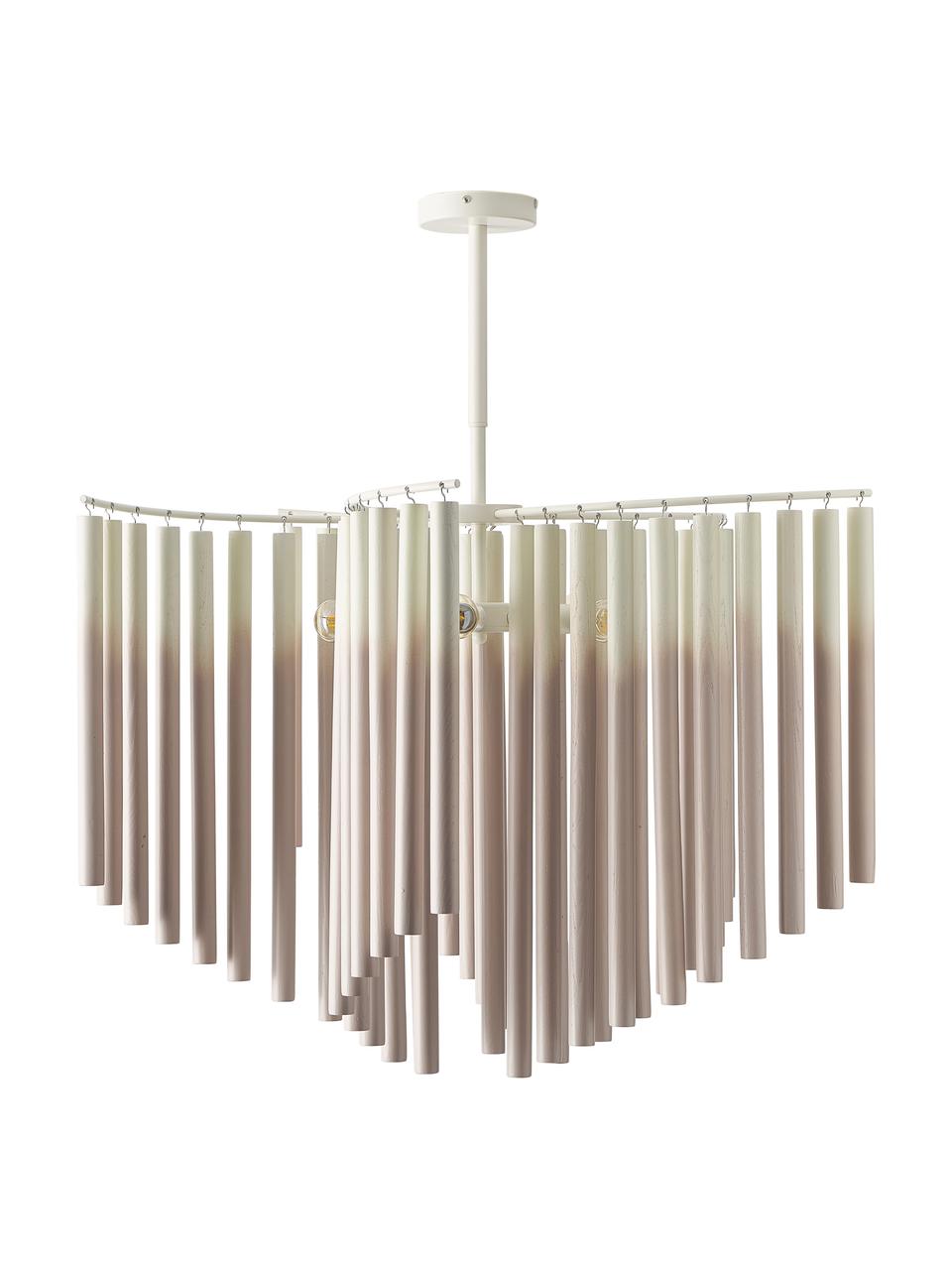 Lampa wisząca Coralie, Biały, beżowy, Ø 12 x W 87 cm