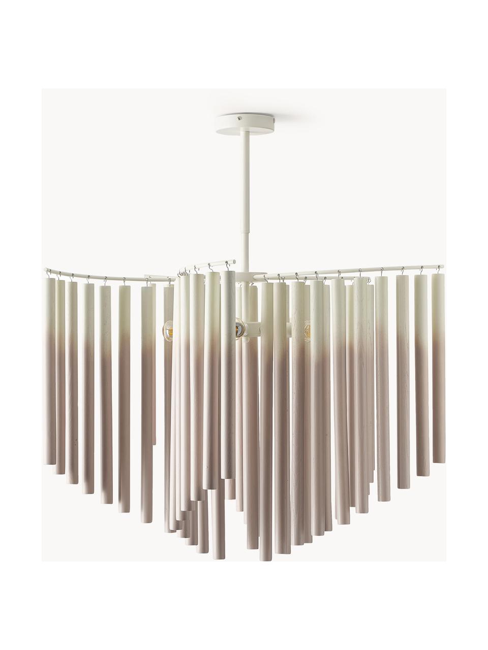 Lampada da tavolo di design Desto, Bianco, beige, Larg. 80 x Alt. 87 cm