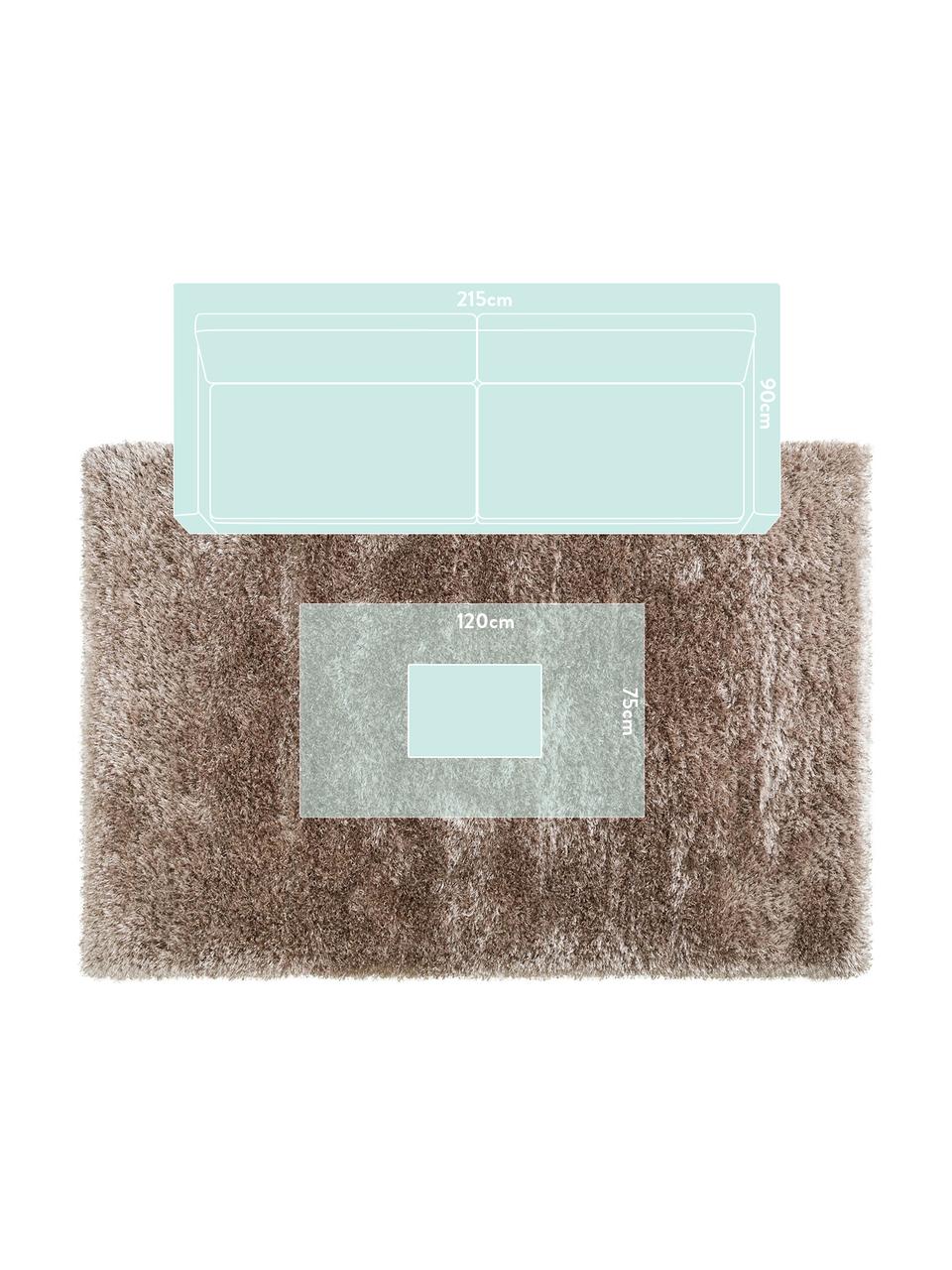 Tapis shaggy beige Lea, Beige