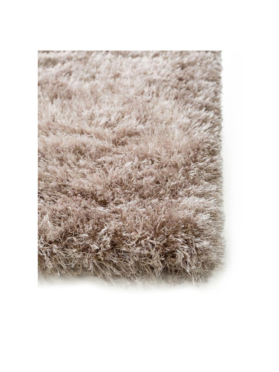 Glänzender Hochflor-Teppich Lea in Beige, 50% Polyester, 50% Polypropylen, Beige, B 200 x L 290 cm (Größe L)