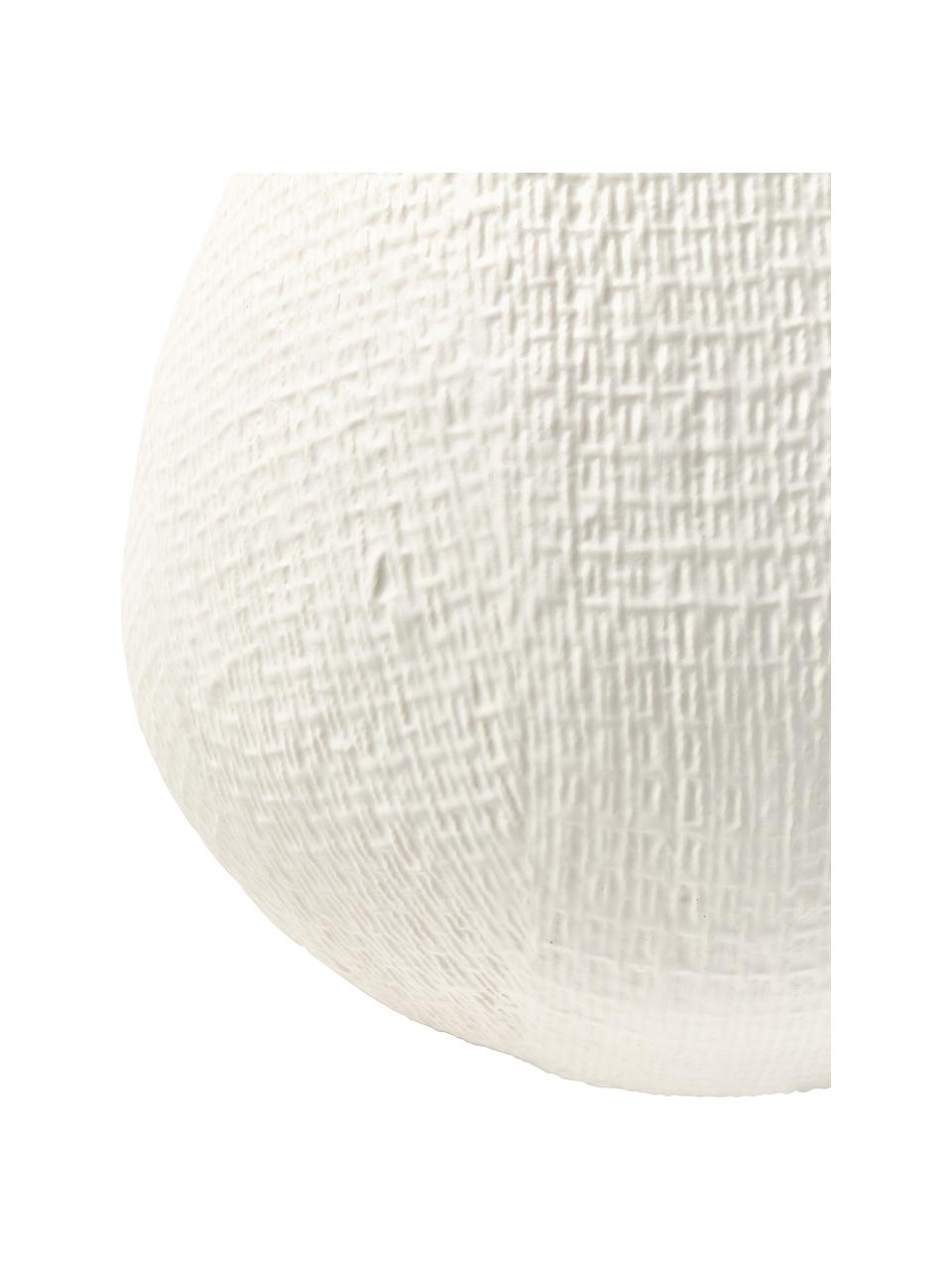 Große handgefertigte Keramik-Vase Wendy, Keramik, Weiß, Ø 23 x H 24 cm