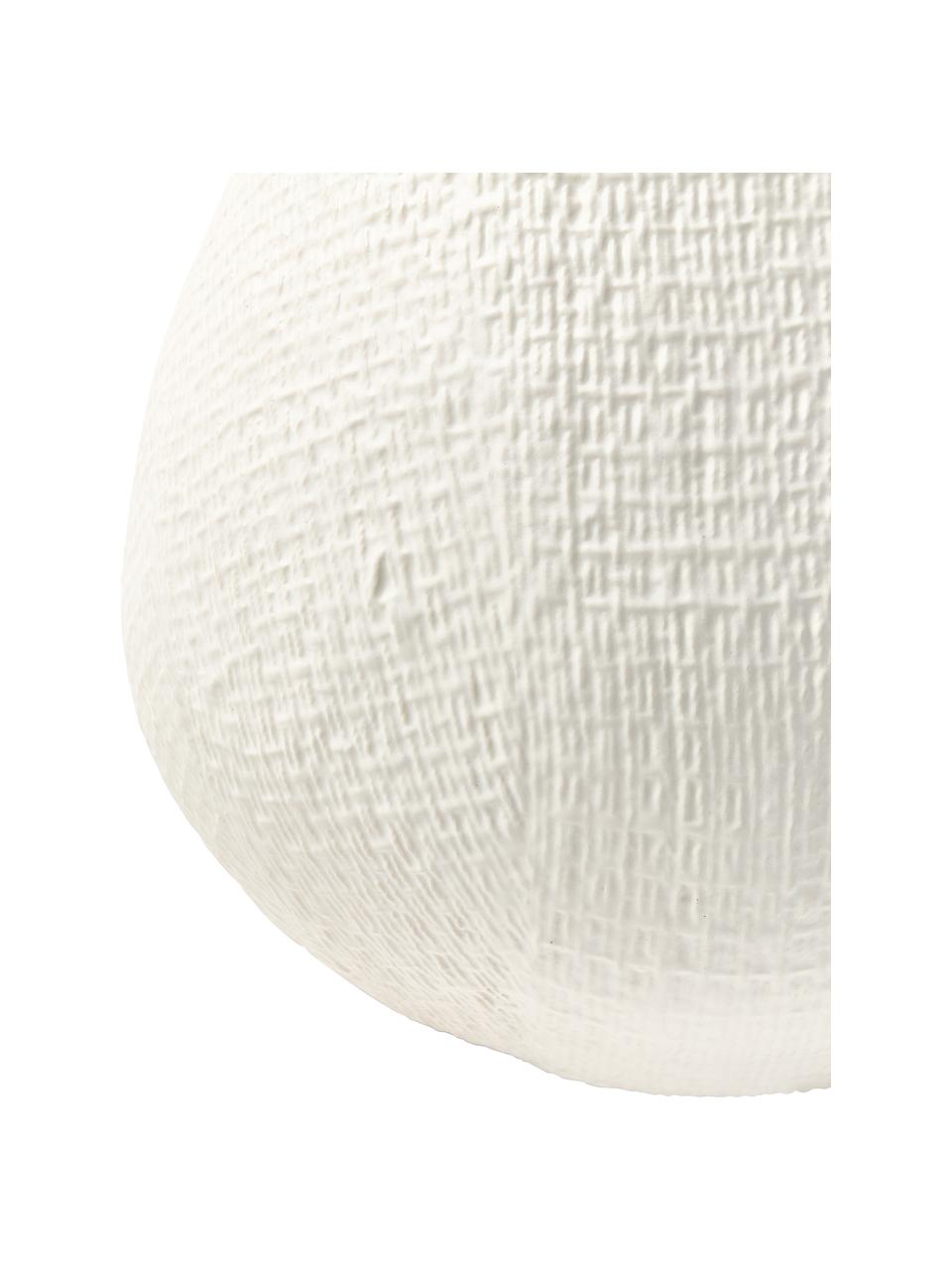 Jarrón artesanal grande Wendy, Cerámica, Blanco crema, Ø 23 x Al 24 cm