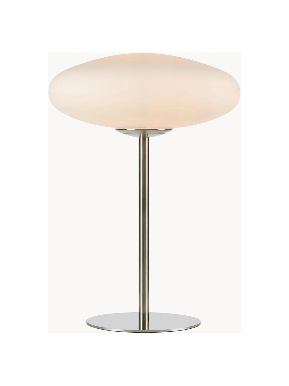 Lampe à poser Locus, Blanc crème, argenté, Ø 29 x haut. 40 cm