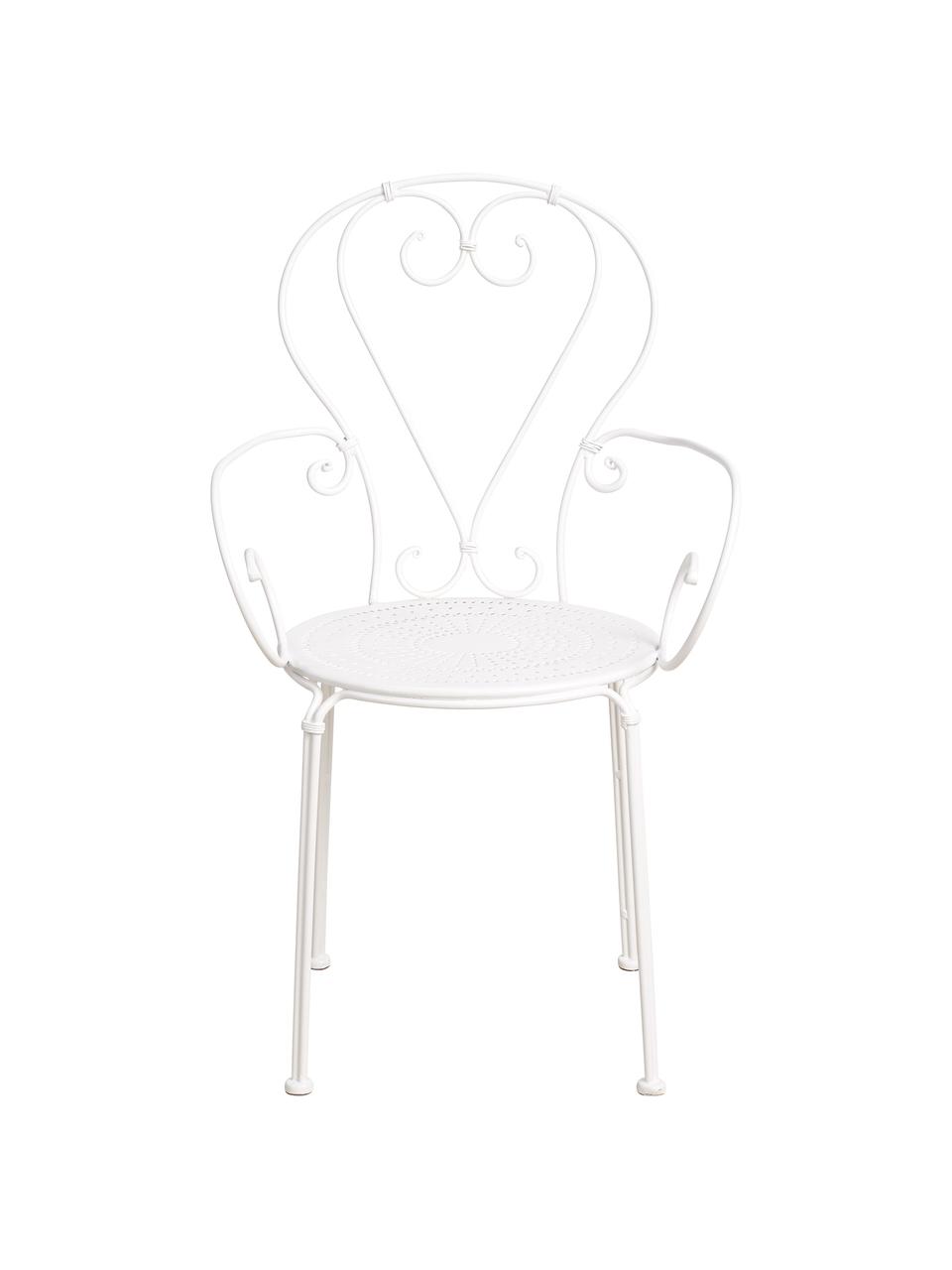 Chaises de jardin en métal Century, 2 pièces, Blanc