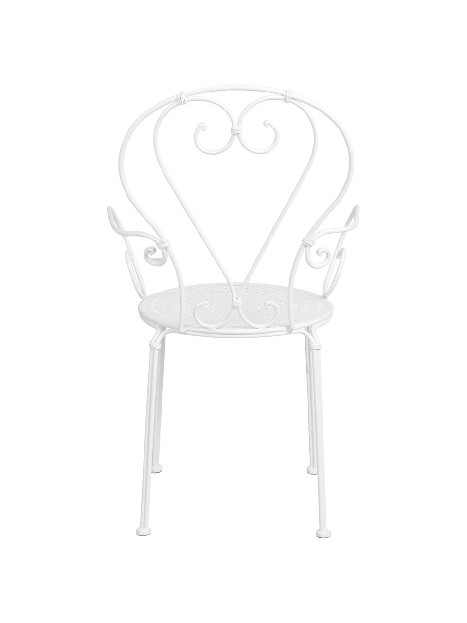 Chaises de jardin en métal Century, 2 pièces, Blanc