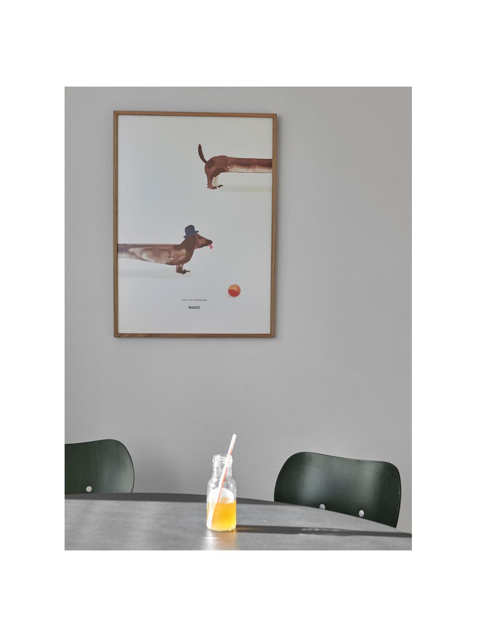 Plakát Doug the Dachshund, 230 g matný zušlechtěný papír, digitální tisk s 12 barvami.

Tento produkt je vyroben z udržitelných zdrojů dřeva s certifikací FSC®., Tlumeně bílá, hnědá, Š 50 cm, V 70 cm