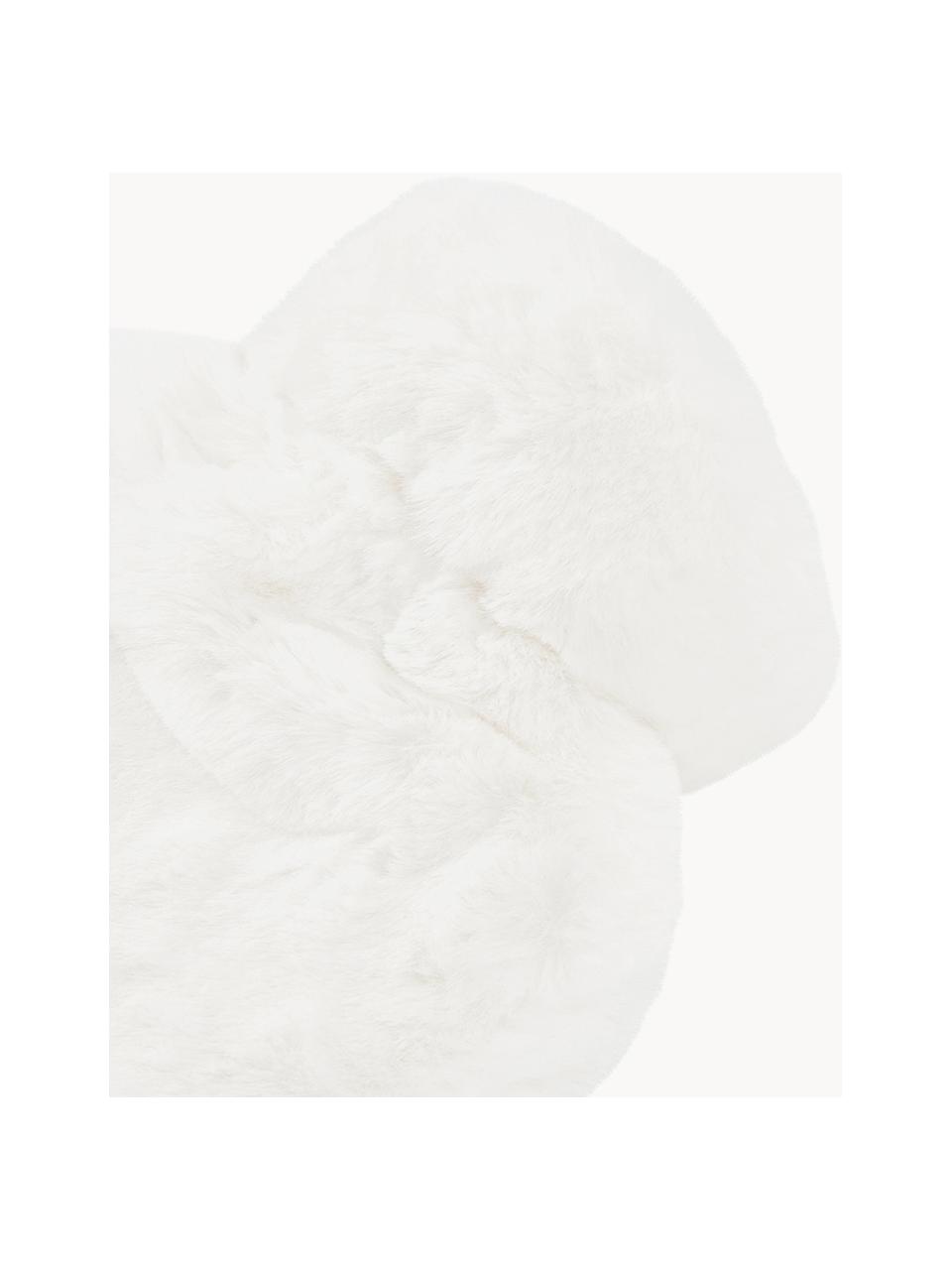 Warmwaterkruik van imitatievacht Mette, Bekleding: 100% polyester, GRS-gecer, Wit, B 20 x L 32 cm