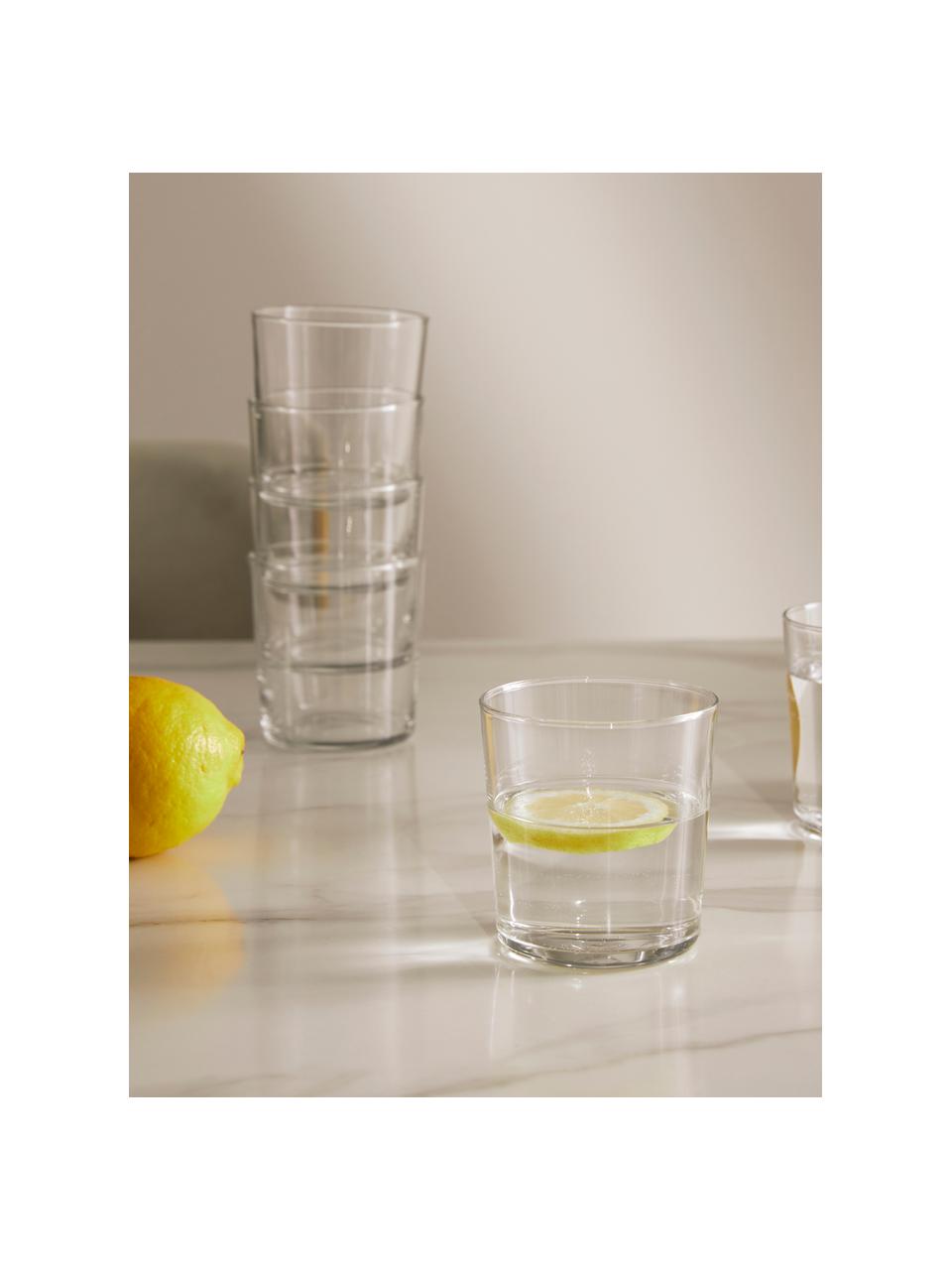 Bicchiere acqua Simple 6 pz, Vetro, Trasparente, Ø 9 x Alt. 9 cm, 370 ml