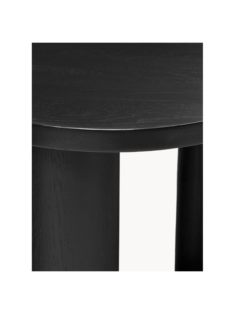 Konferenčný stolík z dubového dreva Didi, Masívne dubové drevo, lakované
Tento výrobok je vyrobený z dreva s certifikátom FSC®, ktoré pochádza z udržateľných zdrojov, Čierna, Š 90 x H 51 cm