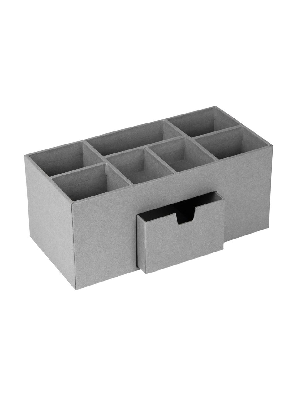 Organiseur bureau Vendela, Carton laminé rigide, Gris, larg. 24 x haut. 11 cm