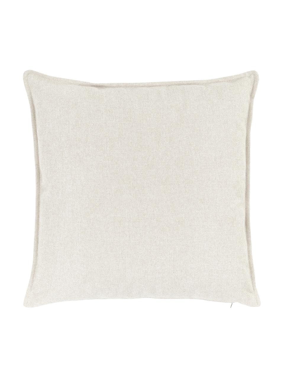 Poduszka Lennon, Tapicerka: 100% poliester, Beżowa tkanina, S 60 x D 60 cm