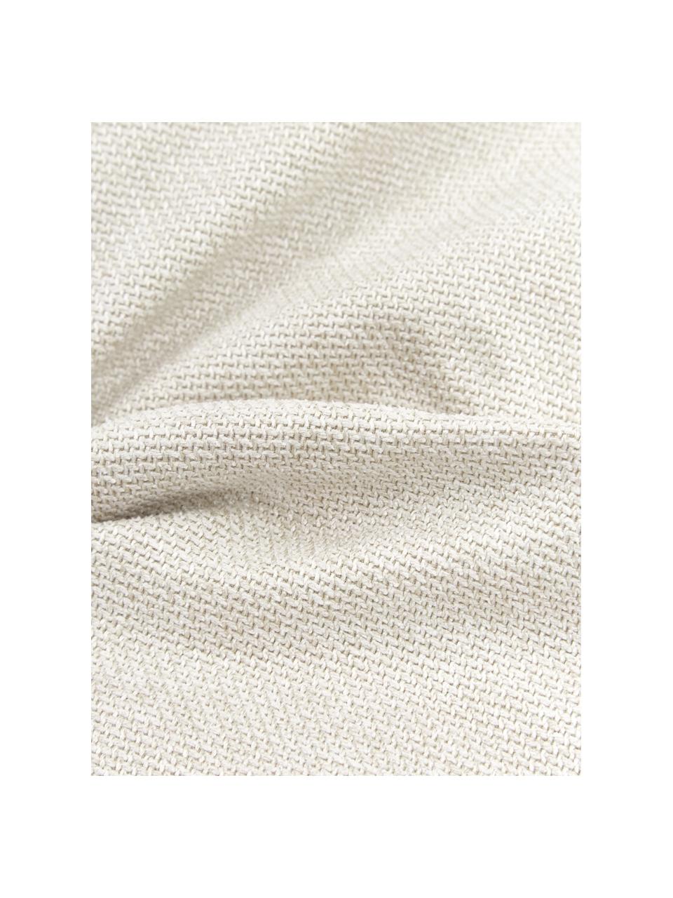 Cuscino arredo beige Lennon, Rivestimento: 100% poliestere, Tessuto beige, Larg. 60 x Lung. 60 cm