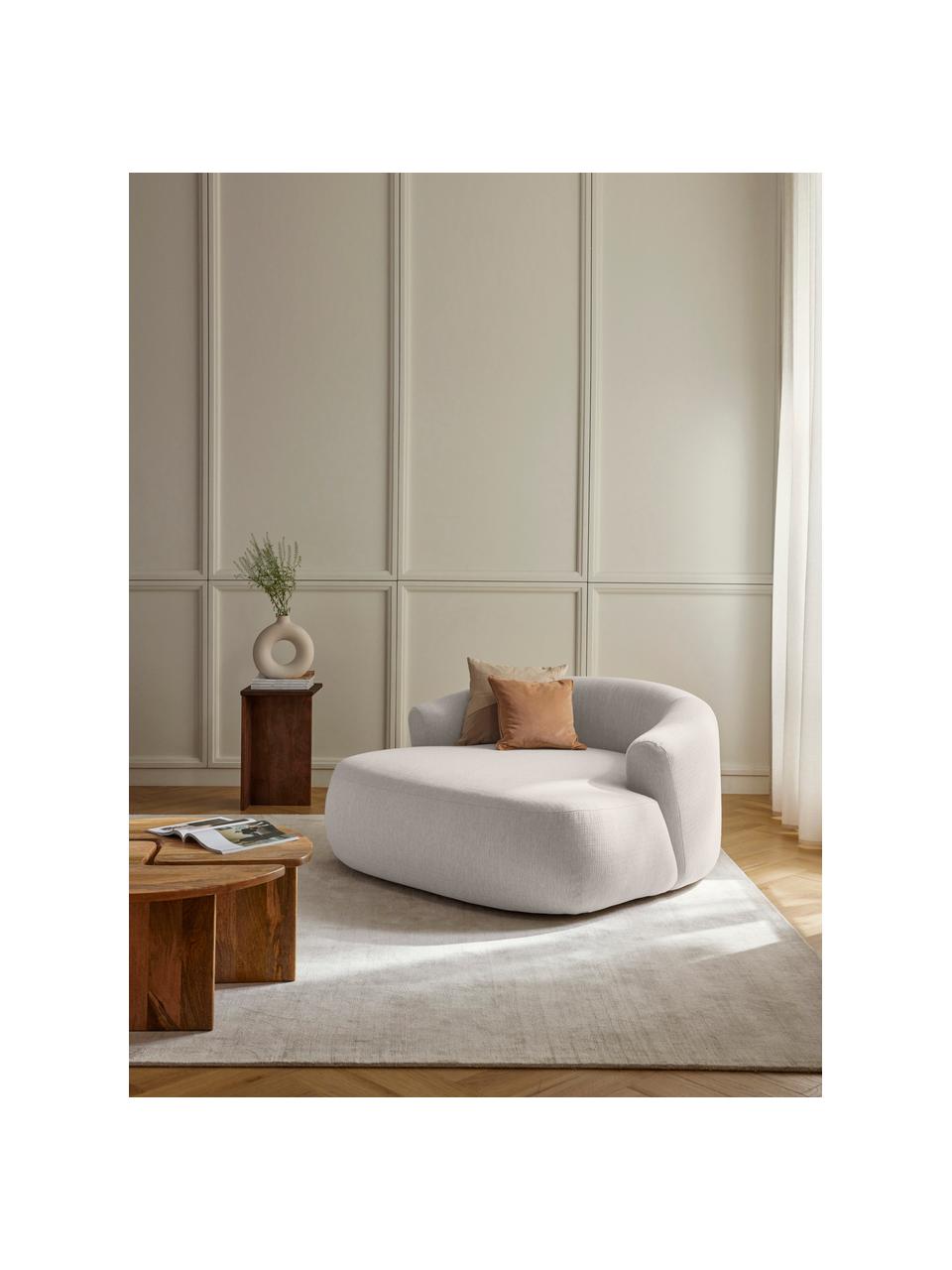 Fauteuil lounge XL Sofia, Tissu blanc crème, larg. 140 x prof. 140 cm